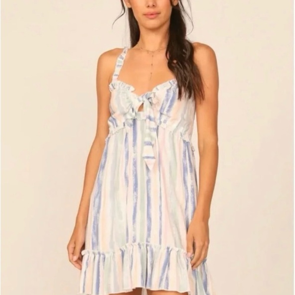 Ocean Drive Blue and White Striped Mini Dress